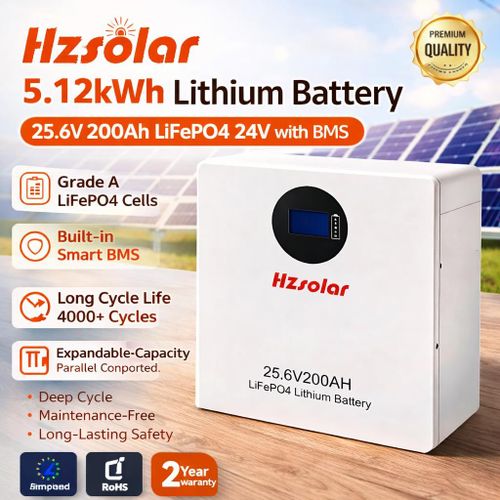 512kWh Lithium Battery 256V 200Ah LiFePO4 24V with BMS