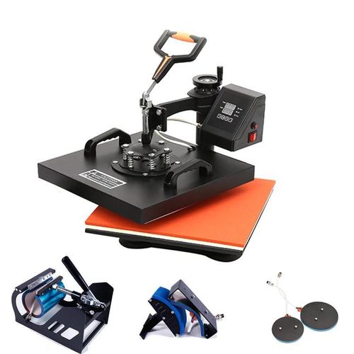 5 in 1 Heat Press 15 X 12 Digital Clamshell Sublimation for DIY Mug Cap Plate