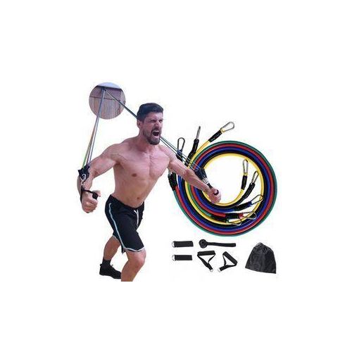 11 PcsSet Resistance Tubes Set Latex Crossfit Resistance Band Fitness Pull Rope Exerciser Body Training Workout Yoga Bands Crossfit Gym Ropes