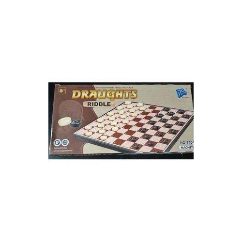 Portable Travel Family Kids Magnetic Draught Riddle Checkers Board Game & Toy