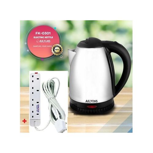 Cordless Elect Kettle With Free 4-Way Extention