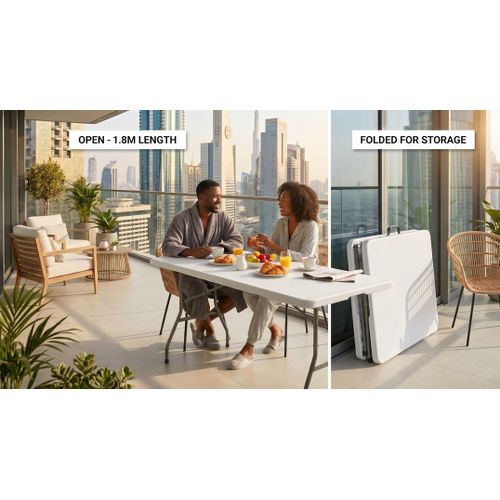 Portable 1.8M Folding Table Multipurpose Banquet Table for Events