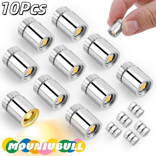 10pcs Miniature Led Lights Tiny Small Led Lights Battery Powered Balloon Mini Spot for Paper Lantern Party Decoration Micro Crafts Models Dollhouse AccessoriesWarm White Light