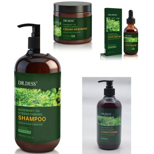 Rosemary Hair wash SET - Shampoo, Conditioner, Hair mask, Hair oil + Free shampoo Comb