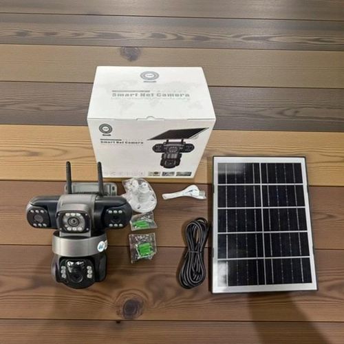 High Functionality 4G Simcard PTZ Rotating Triple Lens Camera with Remote Control and Monitoring Support