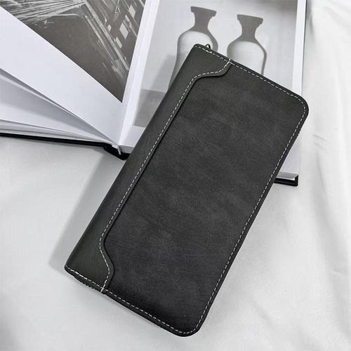 Men's PU Leather Long Wallet Large Capacity Phone Case Multi Card Holder Business Clutch