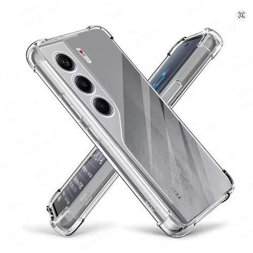 Camon 40 Pro Back Cover Luxury Transparent Clear And Colorless with Steel Film Shockproof Protection Phone Case cover