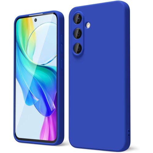 Soft Silicone Slim Fit Cover Anti-Scratch Shockproof Case for Samsung Galaxy S25 Plus - Blue