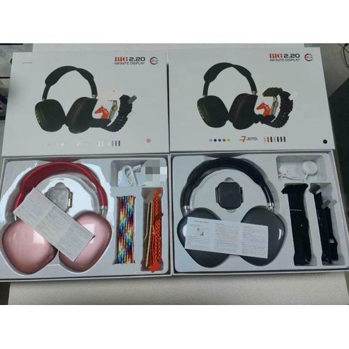 P9 Ultra 2 Headphones And Smartwatch Pack of two with 7 straps