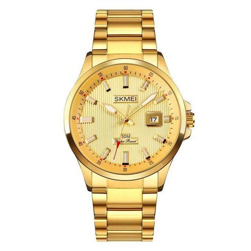 1654 Luxury Stainless Steel water resistant mens watch with date display