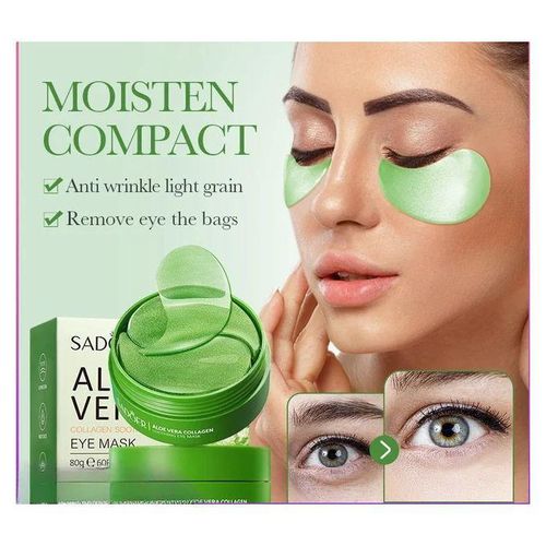 60pcs Aloe Vera Collagen Eye Mask Anti Dark Circles Eyes Bags Moisturizing Anti-Wrinkles Eye Eyes Skin Care Products