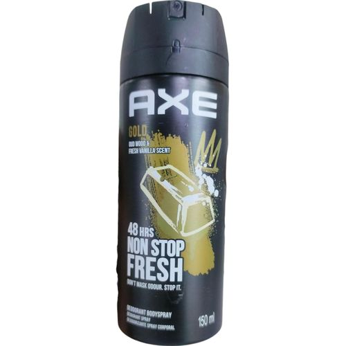 Gold Oud Wood & Fresh Vanilla Scent Deodorant Spray Axe
