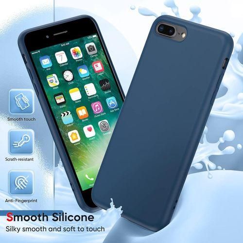 Navy Soft Gel 3- Layered Slim Silicone Phone Cover Case for iPhone 7 Plus