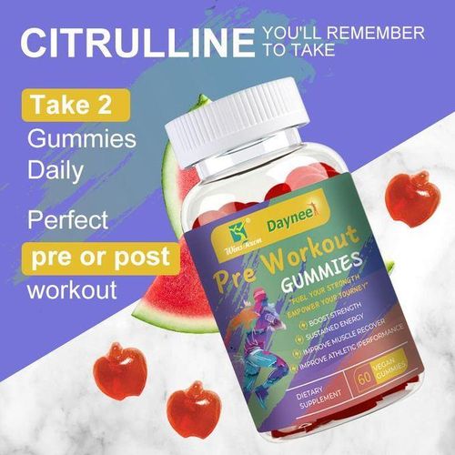 Pre Workout Gummies a dietary supplement designed to enhance physical performance