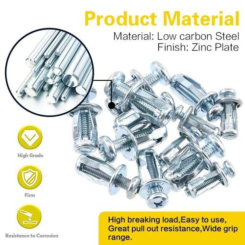 New Expansion Screw Petal Nut 30pcs – Strong Durable Heavy-Duty Fastener, Secure Grip Wall Anchor for Long-Lasting Fixing