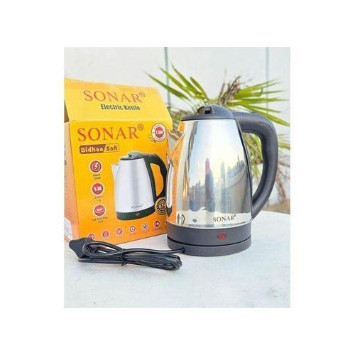 Stainless Steel 1.8Ltr Electric Kettle,1.5m Power Cord,1500W Fast Boil