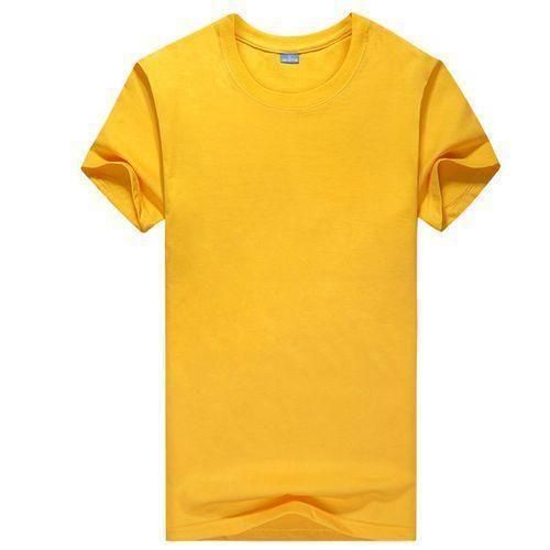 Unisex round neck Tshirt-Yellow