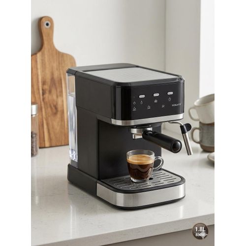 .8L Touchscreen Automatic Espresso Machine & Cappuccino Maker With Milk Frother Wand - 850W