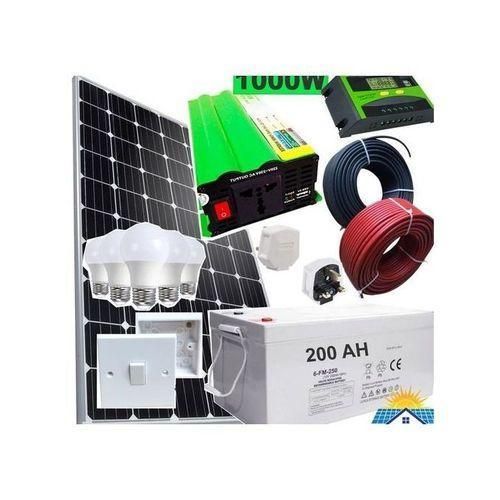 250 W Solar Panel Full Kit +200Ah Solar Battery + 1000W Solar Power Inverter +20 Ah Solar Charge Controller + 1pc Plug + 1 Pc Switch +5 DC Bulb + 10m Cable