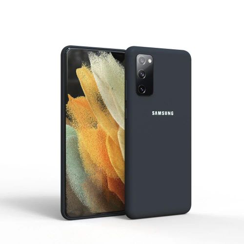 Liquid Silicon case for Samsung S20 soft touch excellent grip and reliable shock absorption-BLACK