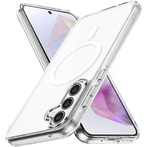 Clear Transparent MagSafe Silicone Case for Samsung Galaxy A55 – Shockproof, Anti-Yellow, Slim Protective Cover