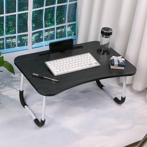 Multifunctional Folding Laptop Stand Desk - Black