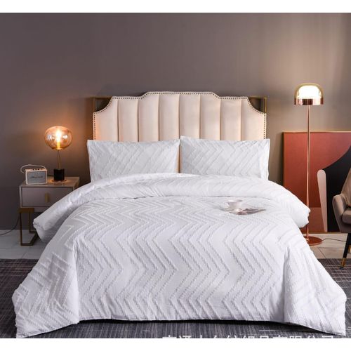 Luxury Tufted Wave Duvet cover set with bedsheet