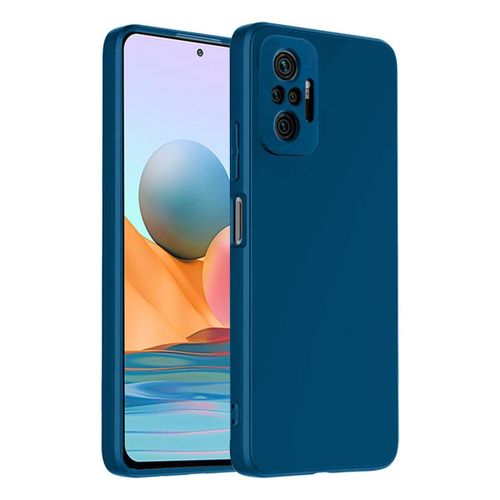 Soft Silicone Back Cover for Xiaomi Redmi Note 10 - Blue, anti-fingerprint, anti-scratch, durable silicone case