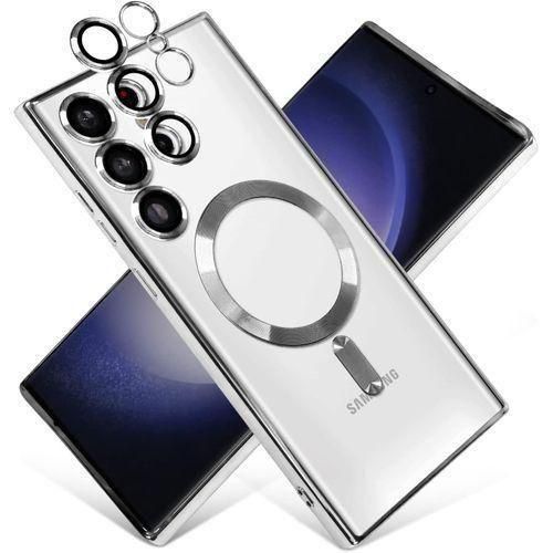 Phone Case For Magnetic Clear Case For Samsung Galaxy S22 Ultra 5G With Camera Lens Protector