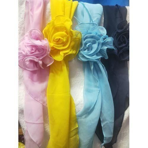 Elegant Floral Chiffon Scarves