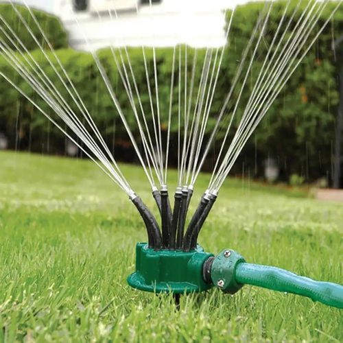 360° Automatic Garden Sprinkler – Rotary Lawn Watering Nozzle for Grass, Yard & Garden Irrigation, High-Pressure Even Spray