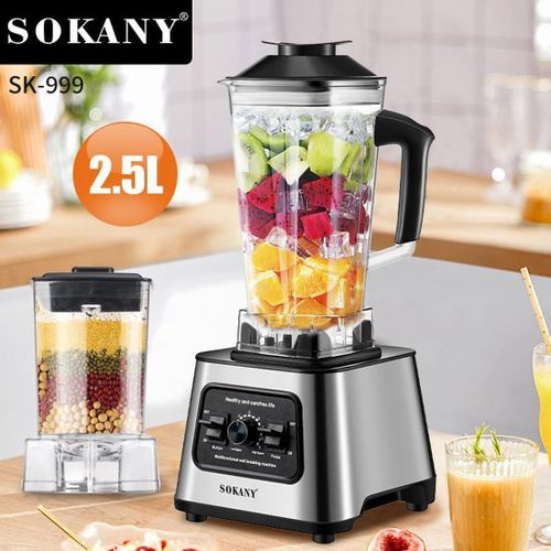 6000W Multi-Function Electric Blender & Juicer 2-in-1 – 6000W Power, 2.5L Capacity, 15 Speeds, Stainless Steel Blades, Unbreakable Jar