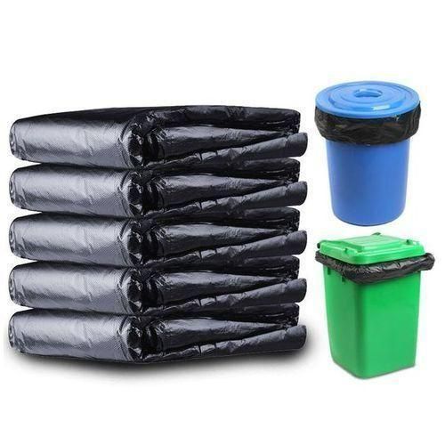 Home Trash Bags Heavy Duty Garbage Bin Liners Leak Proof Black Waste Bags 50 Pieces