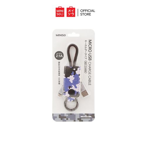 Camouflage Micro Charging Cable With Key Chain