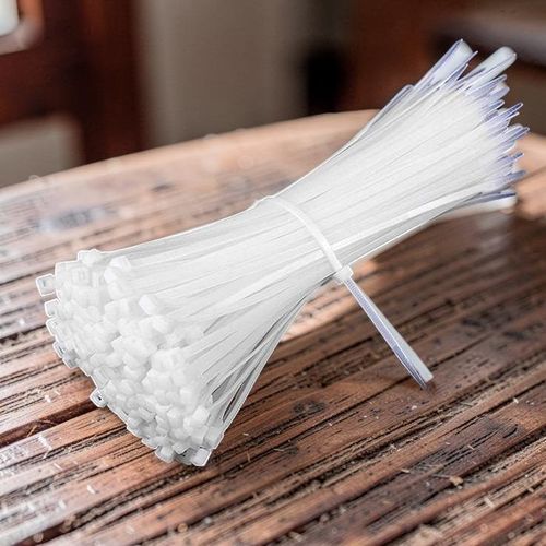 High Tensile Strength Durable Fastening 100 Pieces of 4.0MM BY 250mm Long White Nylon Self Locking Cable Ties Tie wraps