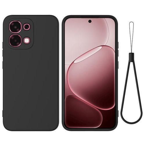 OPPO A6 Pro 5G / 4G Solid Color Liquid Silicone Dropproof Full Coverage Phone Case(Black)