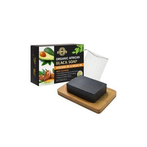 Organic African Black Soap + Avocado Oil & Argan Oil -120g