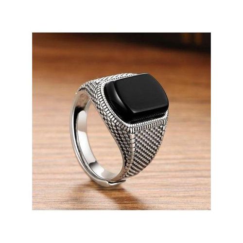 Turkey Jewelry Black Ring Light Weight 6g Real 925 Sterling Silver Rings