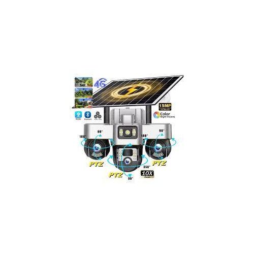 V380 Pro Triple Lens 4G CameraOutdoor Human Detection Night Vision Surveillance Ptz App Control