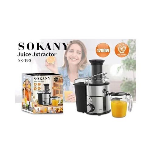 Share this product Sokany Heavy duty 1200W Juicer Machine, Wide Feeding Tube, Dual Speed Control, Stainless Steel Body, BPA-Free, Juice Extractor for Whole Fruits & Vegetables, Overheat Protection