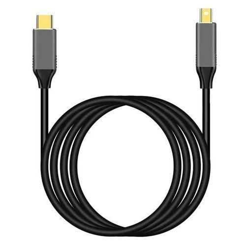 USB Type C to Mini DisplayPort Mini DP Cable 4K@60Hz for MacBook Pro MacBook Air More USB C Device 1.5m-Black
