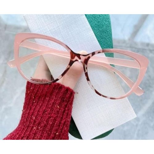 Anti Blue Light Blocking Computer Glasses Cat Eye Optical Frames for Ladies Women Girls Pink Leopard