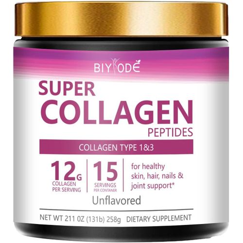 Super Collagen Peptides Powder (258g) A High-Performance Beauty & Wellness Supplement Designed To Hydrate Skin Deeply Reinforce Hair Roots And Promote Active Joint Comfort