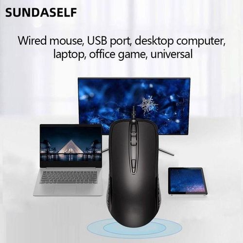 Wired Mouse Business Travel Necessary 3-speed DPI Adjustable
