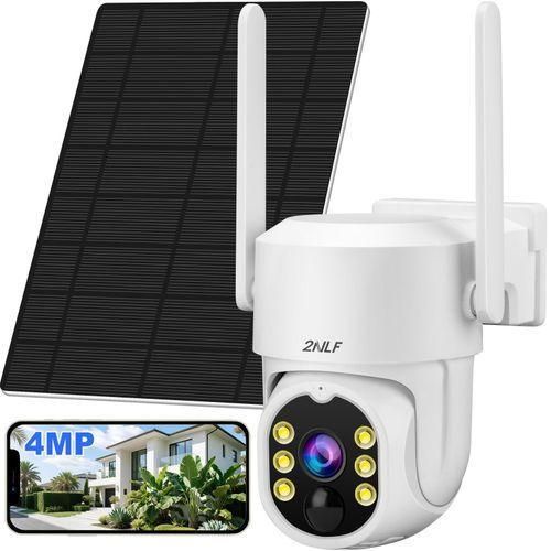 Solar Security Camera 4mp Hd Wifi With Batteries Color White