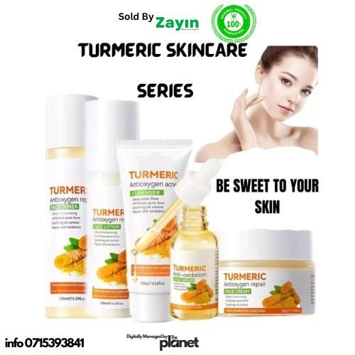 unisex skincare set, men and women face care, turmeric skincare for all skin