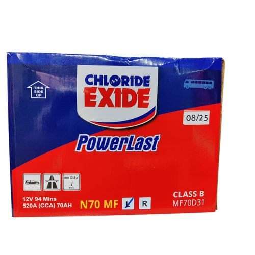 Powerlast N70 Chloride Exide Maintenance Free Car Battery