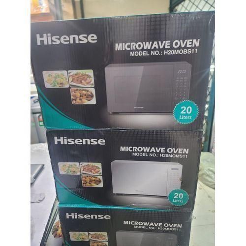 Silver and Black hisense Digital Microwave